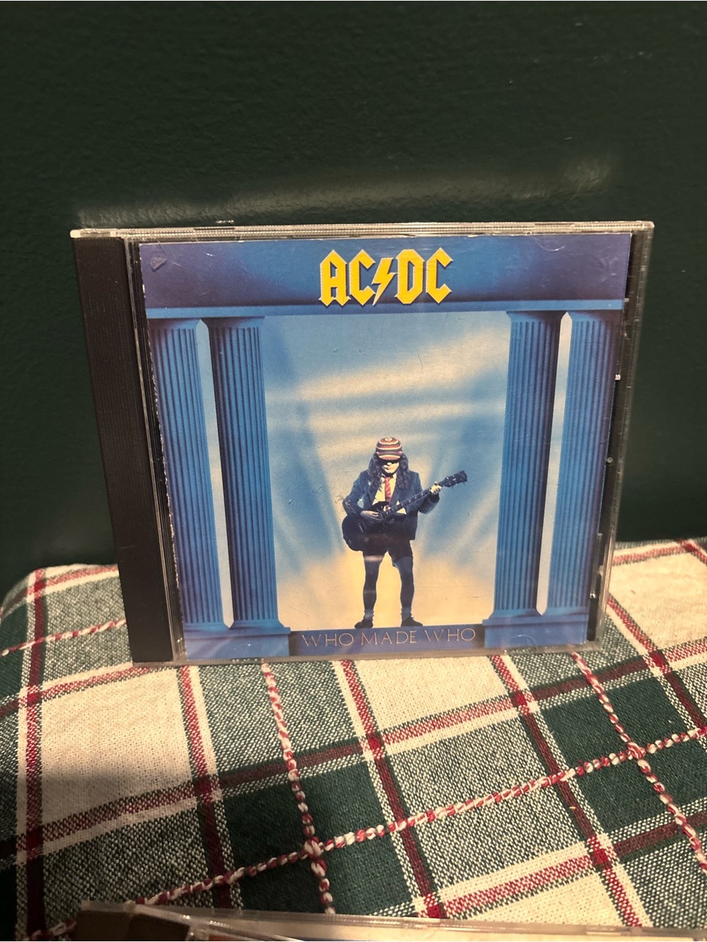 AC/DC Blue and Yellow 'Who Made Who' Album Cover Art